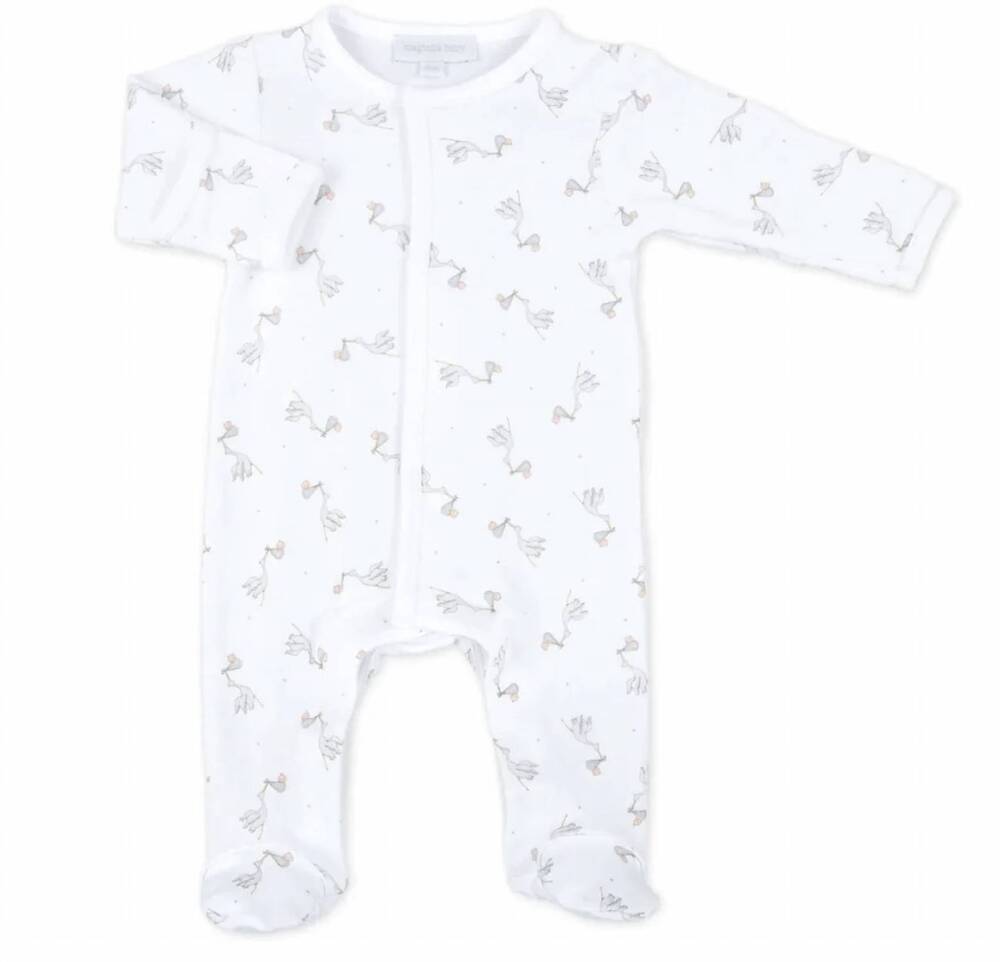 NEW MAGNOLIA BABY kid's worth the wait footie in silver